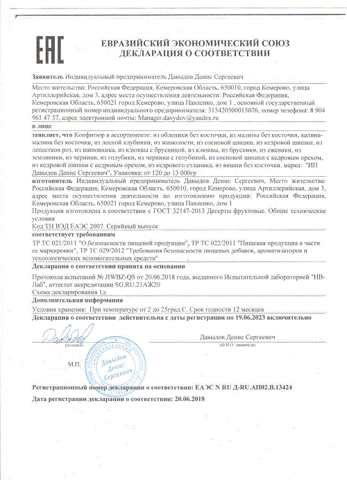 ДС Давыдов ИП - конфитюры